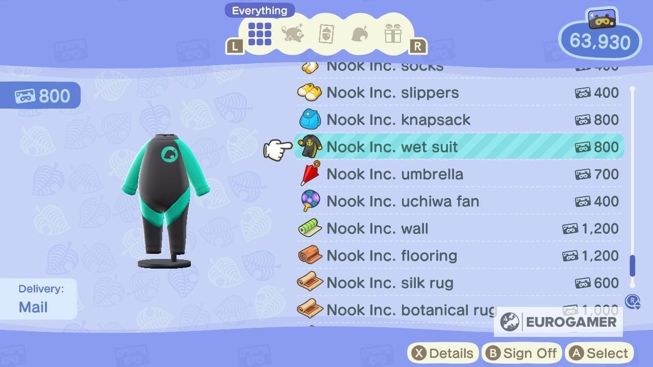 Animal Crossing Swimming How to swim, get a wetsuit and diving in New